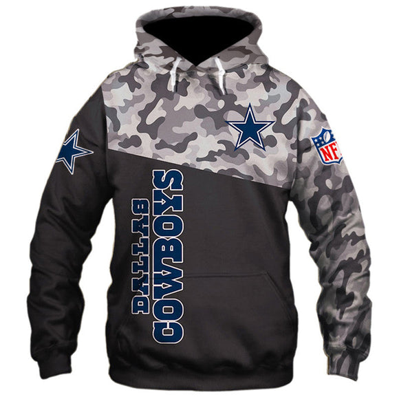 Dallas Cowboys Military Hoodie 3D Footballfan365