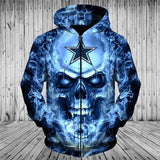 Dallas Cowboys Skull Hoodies Smoke Footballfan365