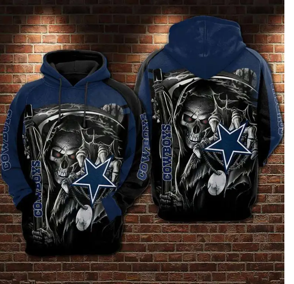 Dallas Cowboys Skull Hoodies the Death Footballfan365
