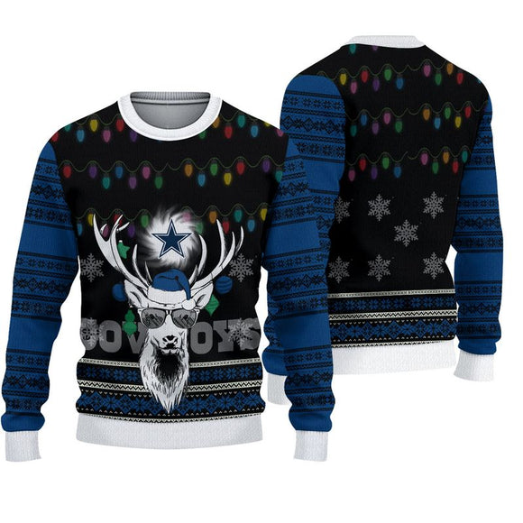Dallas Cowboys Sweatshirt Reindeer Footballfan365