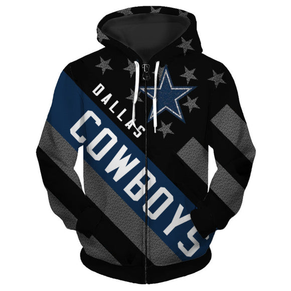 Dallas Cowboys Zip Up Hoodies, Pullover Hoodies Banner Footballfan365