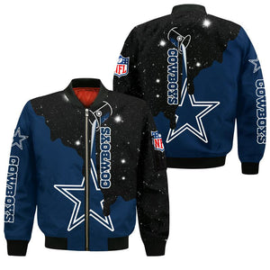 Dallas Cowboys Zip Up Jackets Galaxy Graphic Footballfan365