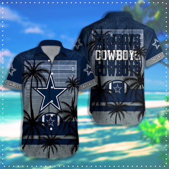 15% SALE OFF Dallas Cowboys Hawaiian Shirt Coconut Tree & Ball