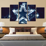 Up To 30% OFF Dallas Cowboys Wall Art Lightning Canvas Print