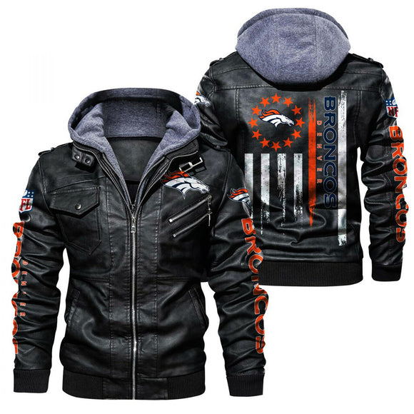 30% OFF Denver Broncos Faux Leather Jacket - Limited Time Offer
