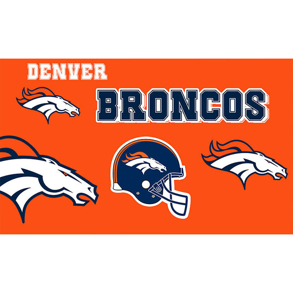 25% OFF Denver Broncos Flag 3x5 Helmet Design Banner - Only Today