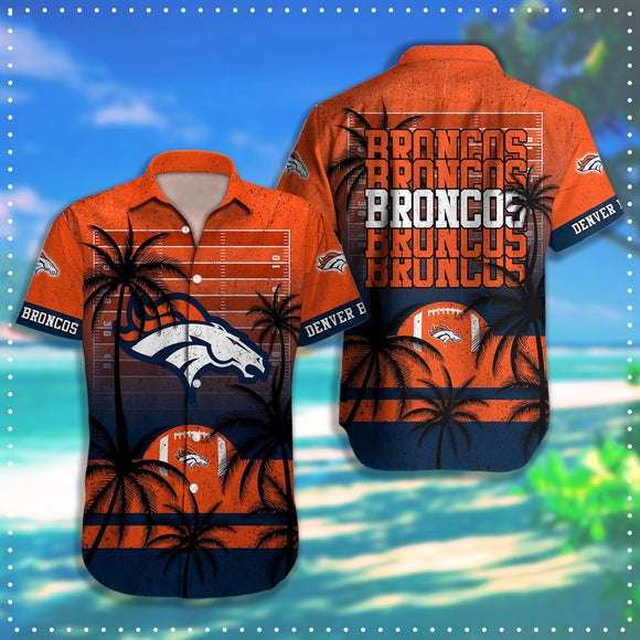 15% SALE OFF Denver Broncos Hawaiian Shirt Coconut Tree & Ball