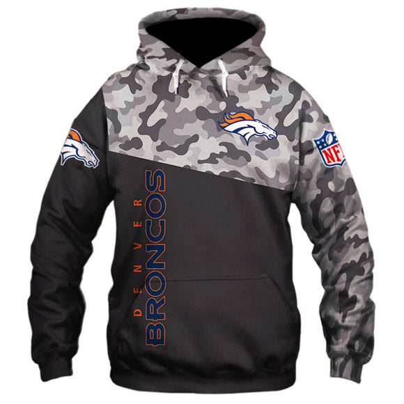 20% OFF Denver Broncos Military Hoodie 3D- Limited Time Sale