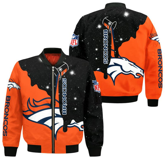 17% SALE OFF Denver Broncos Zip Up Jackets Galaxy CHEAP For Men