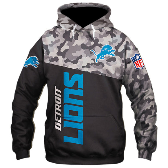 20% OFF Detroit Lions Military Hoodie 3D- Limited Time Sale