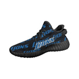 Detroit Lions Shoes Team Name Repeat - Yeezy Boost 350 style