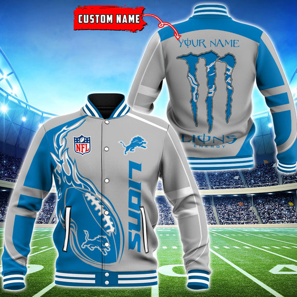 19% OFF Detroit Lions Varsity Jackets Monster Energy Custom Name