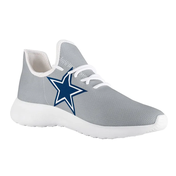 Gray Dallas Cowboys Running Shoes WZX0005Z61 Footballfan365