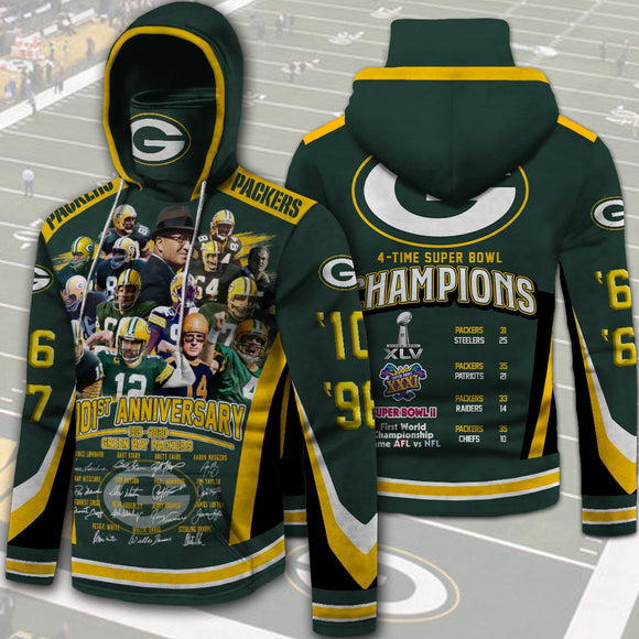 20% Sale OFF Best Green Bay Packers 4 Time Super Bowl Hoodies