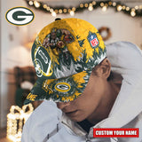 Hot Selling Green Bay Packers Adjustable Hat Mascot & Flame - Custom Name