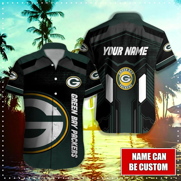 15% OFF Green Bay Packers Button Up Shirt Big Logo Custom Name