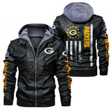 30% OFF Green Bay Packers Faux Leather Jacket - Limited Time Offer