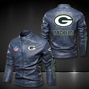 30% OFF Green Bay Packers Faux Leather Varsity Jacket - Hurry! Offer ends soon