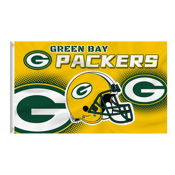 25% OFF Green Bay Packers Flag 3x5 Helmet Design Banner - Only Today