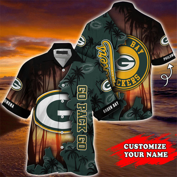 15% OFF Green Bay Packers Hawaiian Go Pack Go On Sale