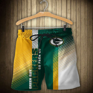 15% OFF Best Green Bay Packers Men’s Shorts Stripe Cheap