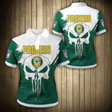 20% OFF Green Bay Packers Polo Shirt Mens Punisher Skull