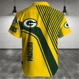 15% OFF Men's Green Bay Packers Shirt Stripes Short Sleeve