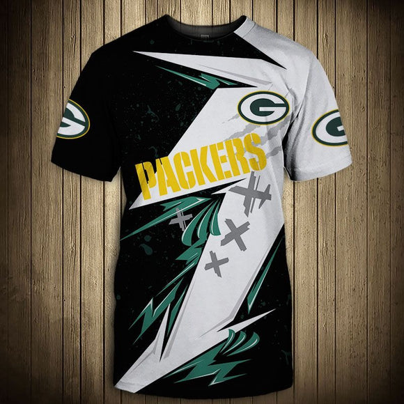 15% SALE OFF Best Black & White Green Bay Packers T Shirt Mens