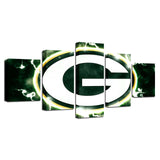 Green Bay Packers Wall Art Lightning Canvas Print