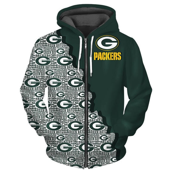 Up To 20% OFF Best Green Bay Packers Zipper Hoodies Repeat Logo