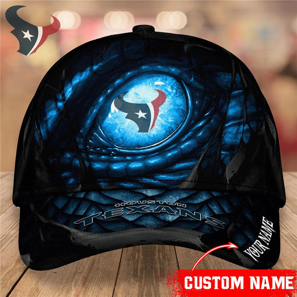 Lowest Price Houston Texans Hats Dragon's Eye Custom Name