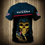 15% SALE OFF Houston Texans T-shirt Skull On Back