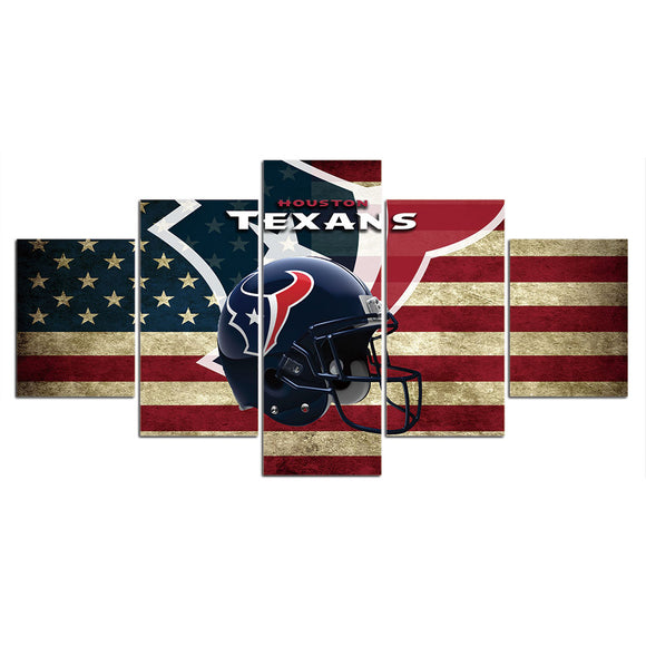 30 % OFF Houston Texans Wall Art American Flag Canvas Print