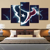 Up To 30% OFF Houston Texans Wall Art Lightning Canvas Print