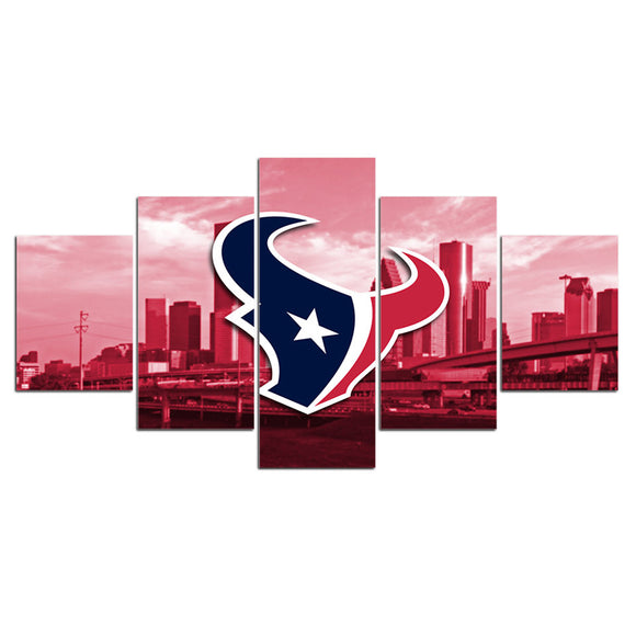 Up To 30% OFF Houston Texans Wall Decor Night City Canvas Print