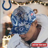 Hot Selling Indianapolis Colts Adjustable Hat Mascot & Flame - Custom Name