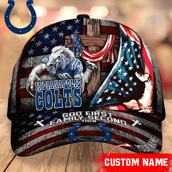 Lowest Price Indianapolis Colts Baseball Caps Mascot Flag Custom Name