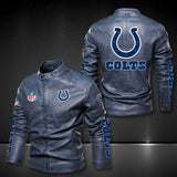 30% OFF Indianapolis Colts Faux Leather Varsity Jacket - Hurry! Offer ends soon