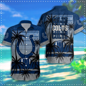 15% SALE OFF Indianapolis Colts Hawaiian Shirt Coconut Tree & Ball