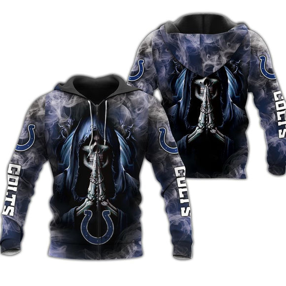 Up To 20% OFF Best Indianapolis Colts Skull Hoodies For Men Women