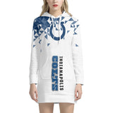 15% SALE OFF Women's Indianapolis Colts Triangle Hoodie Dress