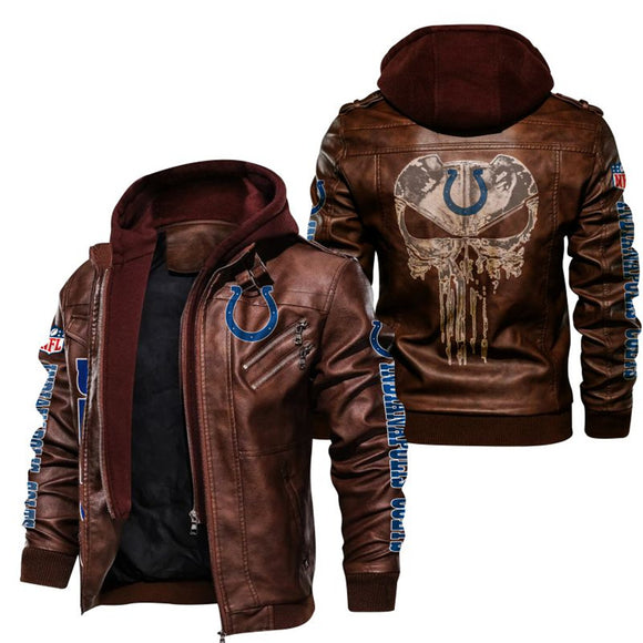 30% OFF Hot Sale Indianapolis Colts Winter Jackets Punisher Skull On Back