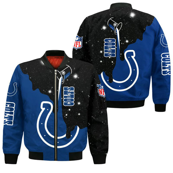 17% SALE OFF Indianapolis Colts Zip Up Jackets Galaxy CHEAP For Men