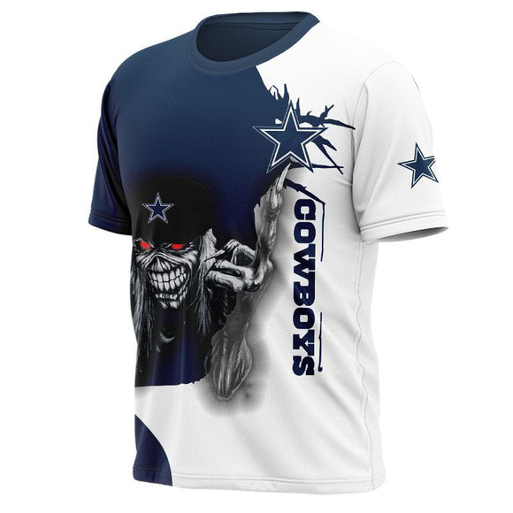 Iron Maiden White & Blue Dallas Cowboys T shirts Footballfan365