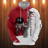 10% OFF Iron Maiden Atlanta Falcons Zip Up Hoodie - Limited Time Sale
