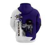 10% OFF Iron Maiden Baltimore Ravens Zip Up Hoodie - Limited Time Sale