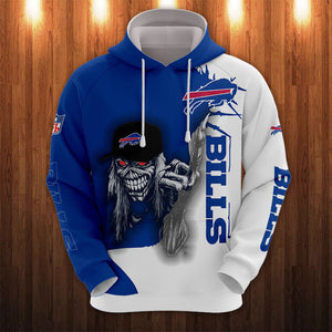 10% OFF Iron Maiden Buffalo Bills Zip Up Hoodie - Limited Time Sale
