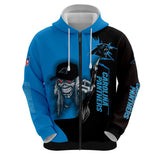 10% OFF Iron Maiden Carolina Panthers Zip Up Hoodie - Limited Time Sale