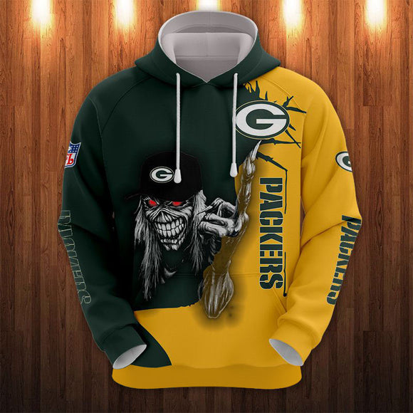 20% OFF Iron Maiden Green Bay Packers Zip Up Hoodie - Limited Time Sale