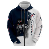 20% OFF Iron Maiden Houston Texans Zip Up Hoodie - Limited Time Sale